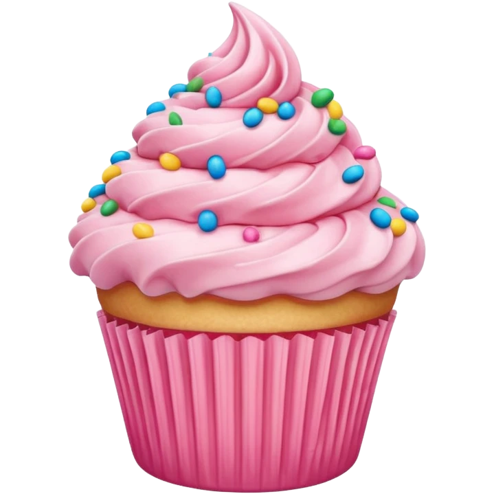 pink vanila cupcake emoji