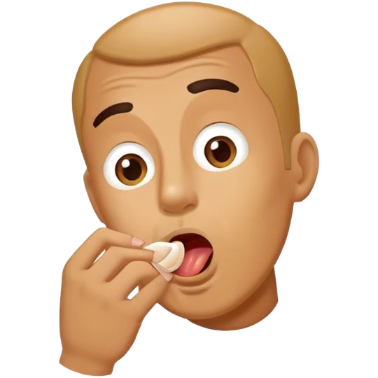 A guy licking a toenail  emoji