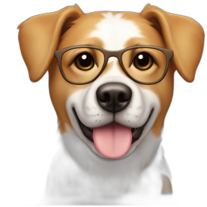 Chien avec lunettes de soleil emoji