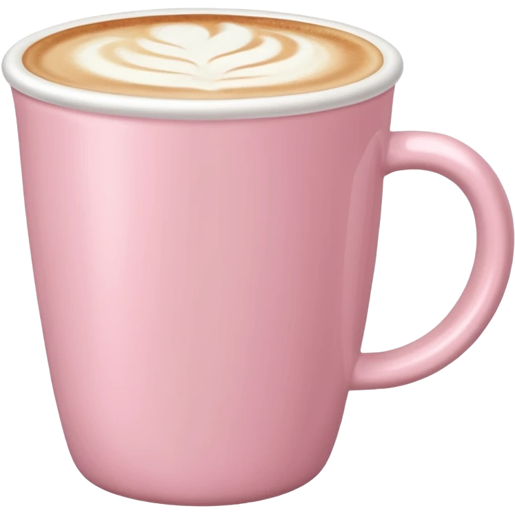 Pastel pink latte cup, soft lighting, clean background emoji