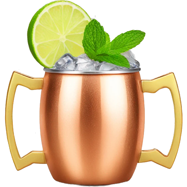 Fancy Moscow mule in cooper mug emoji