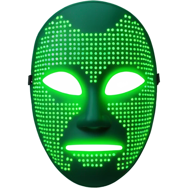 Led therapy mask green emoji