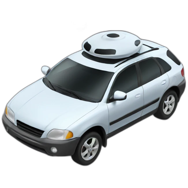 ovni over a car emoji