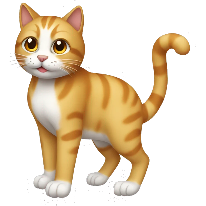 gato sentado levantando la mano emoji