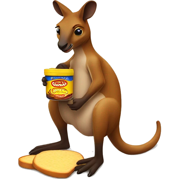 kangaroo eating vegemite emoji