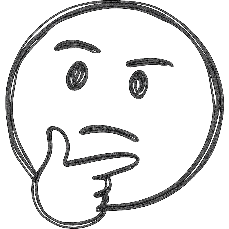 A human thinking emoji emoji