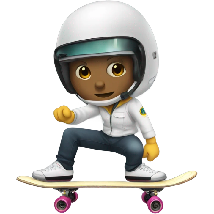 Cockpit on a skateboard emoji
