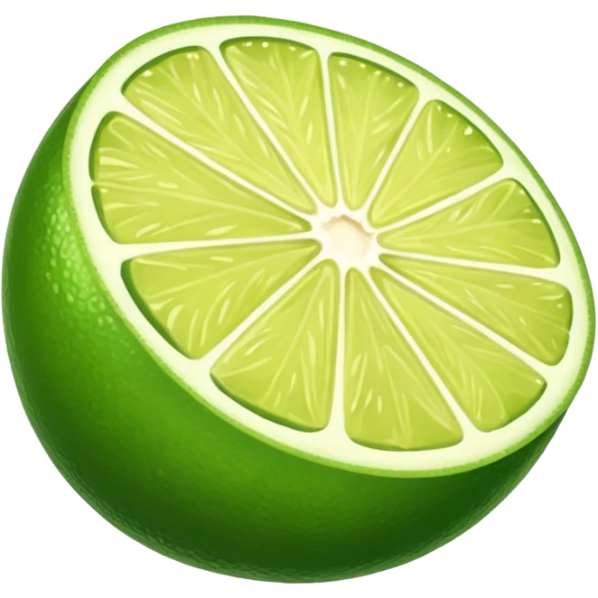 a whole lime, simple, clear emoji