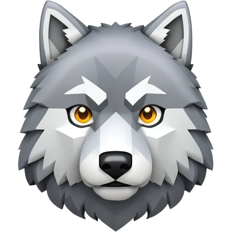 Minecraft wolf with a square shape emoji