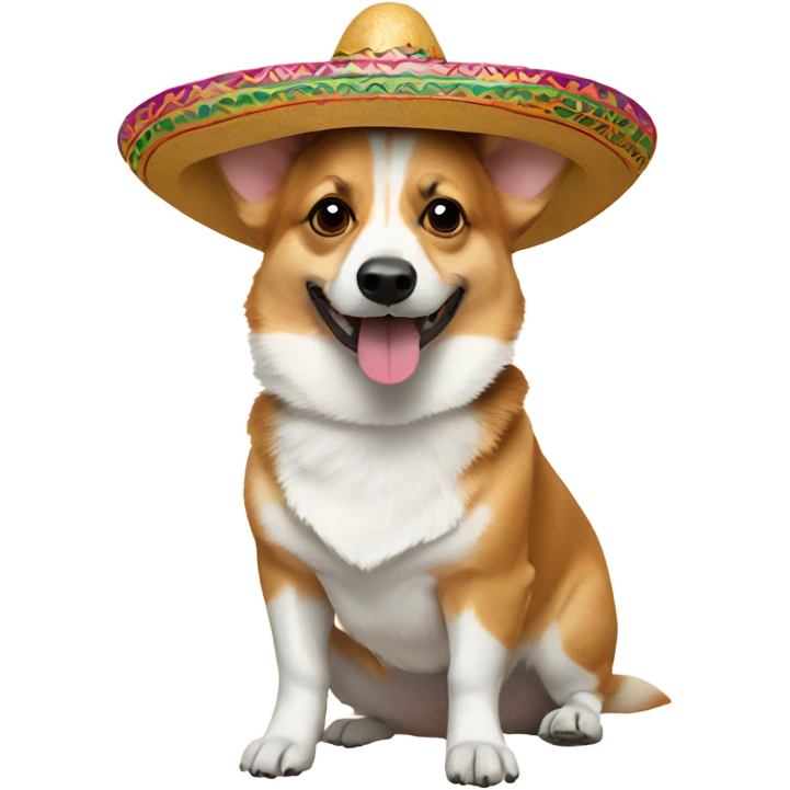 Corgi with a sombrero emoji