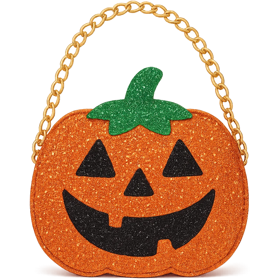 halloween sparkling purse, cute, no background emoji