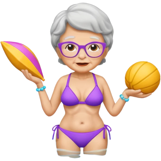 Bikini granny emoji