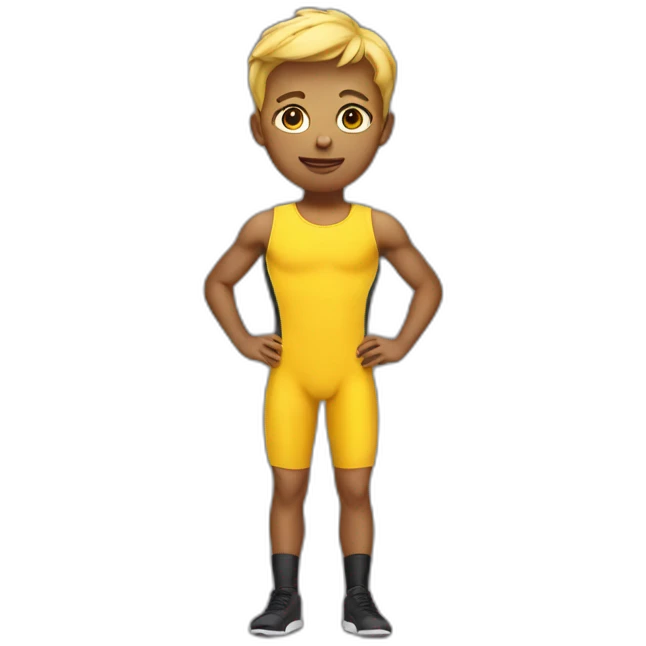 yellow boy in gym leotard emoji