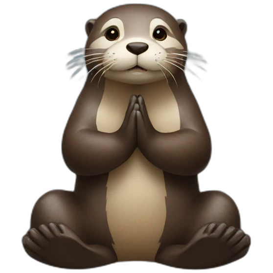 Otter pray emoji