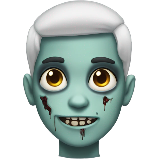 zombie boy black hair emoji