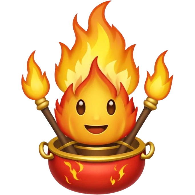 Coroa pegando fogo emoji