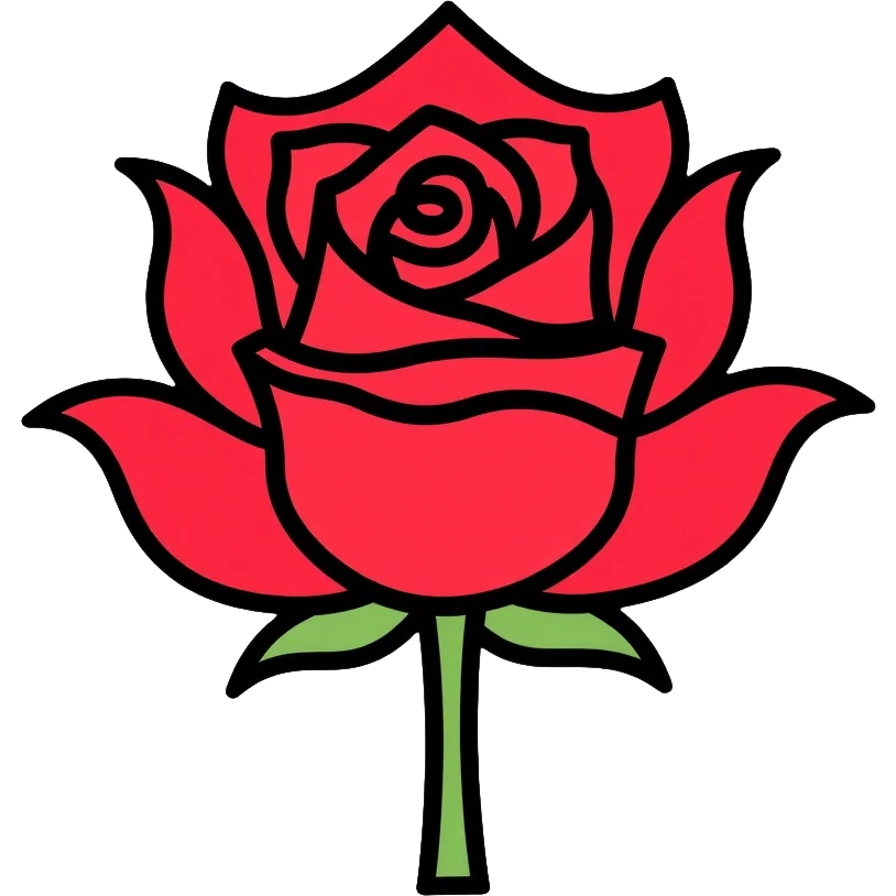 UK Labour Party red rose logo emoji