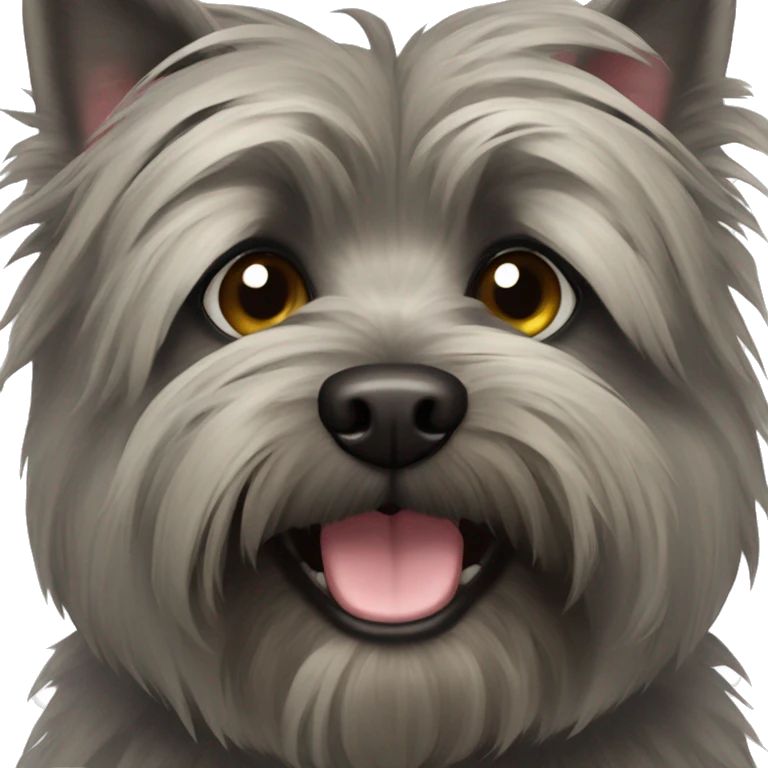 Dark gray cairn terrier emoji