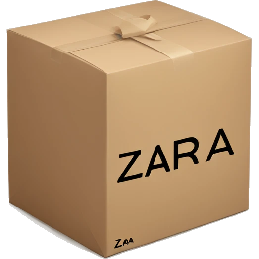package with zara inscription emoji