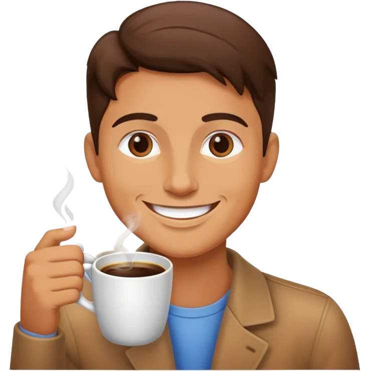 Love and coffee  emoji