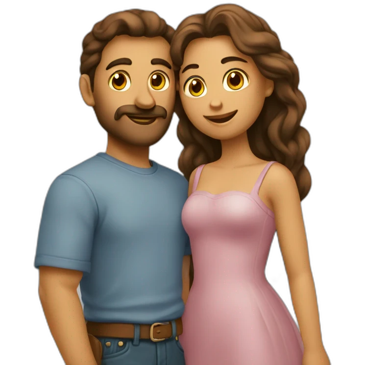 2 amoureux de la même couleur emoji