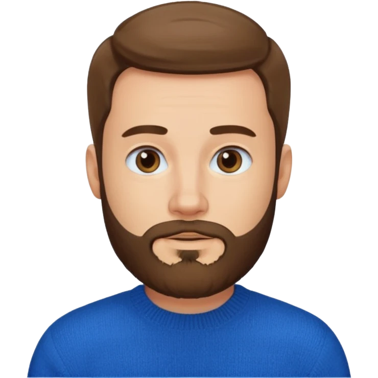 mach mir einen organiserten mann mit blauem pullover emoji