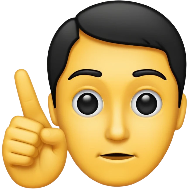 Point your finger at the face. Icon emoji