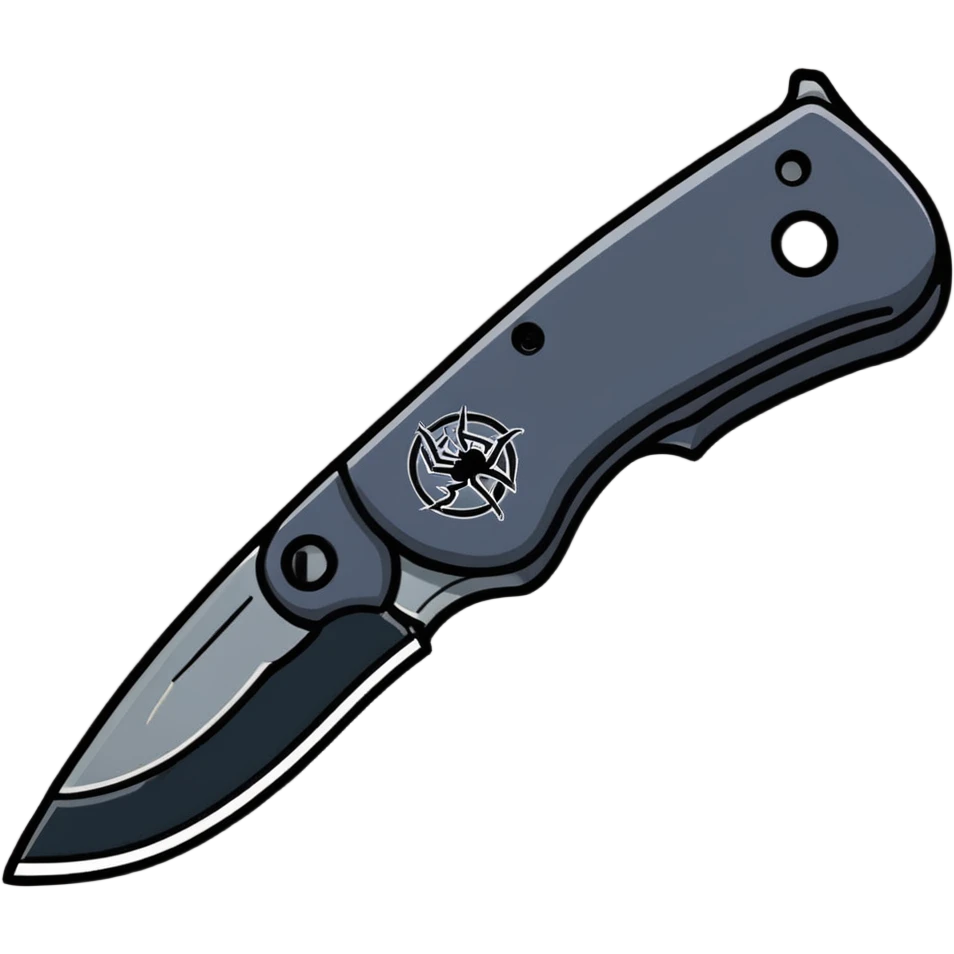 Tactical Spyderco knife with serrated edge emoji