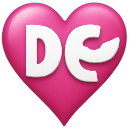 heart with 'dc' in it emoji