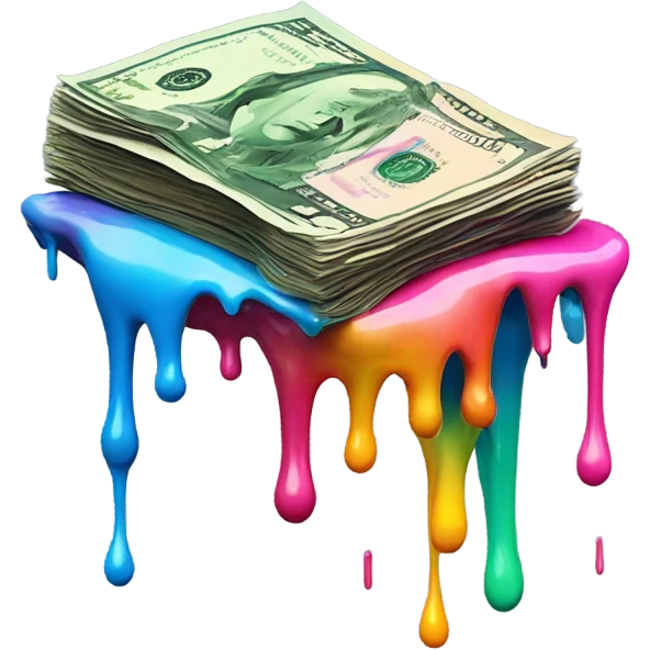 Brain melting money  emoji