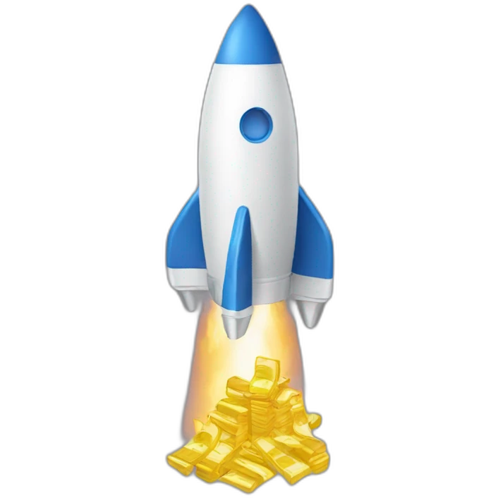 rocket full of money emoji