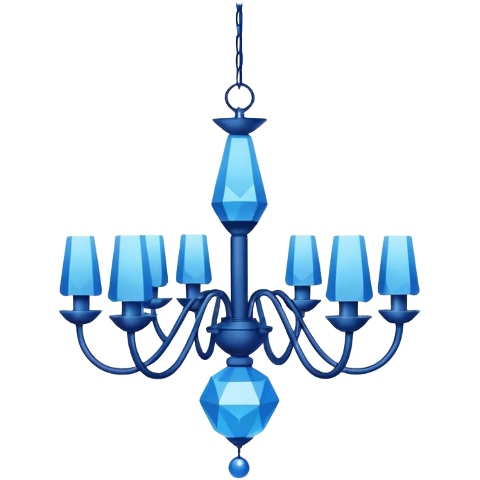 minimalist blue chandelier emoji