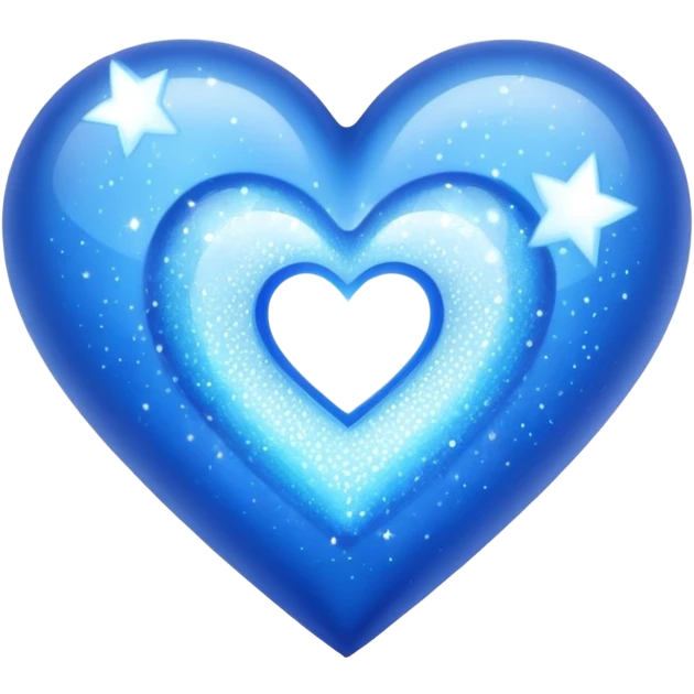 Blue heart with sparkle emoji
