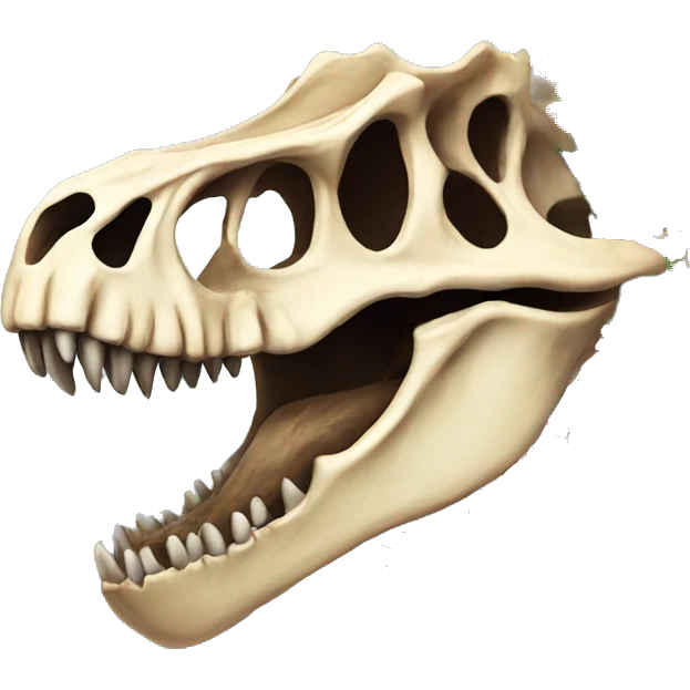 t rex skull with wildflowers emoji