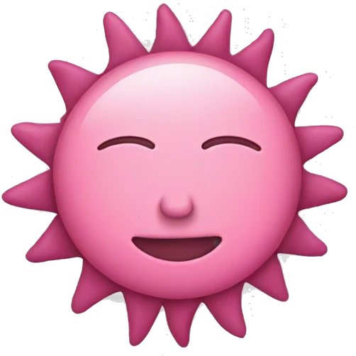 pink sun emoji