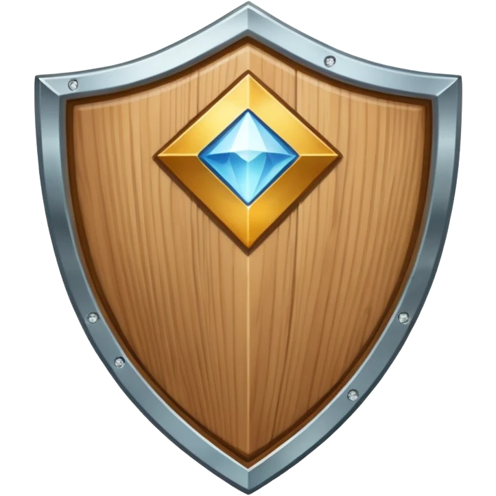 Diamond Shield with wooden edge  emoji