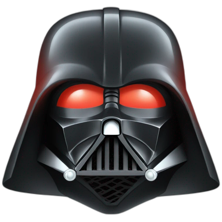 a white darth vader with red glowing cracks emoji