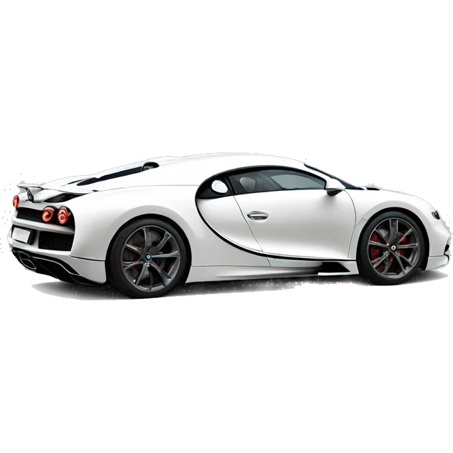 voiture buggati chiron blanc emoji