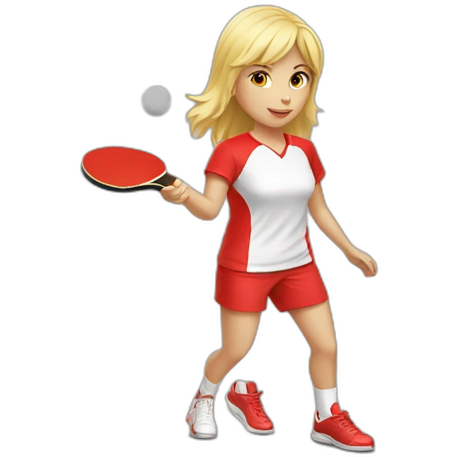 blond-girl-table-tennis-player-in-red-Tshirt emoji
