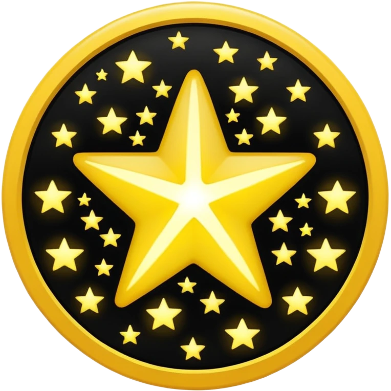 Star inside black curcle emoji