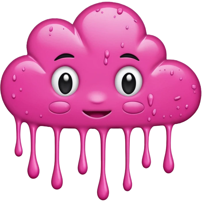 Pink paint splatter emoji