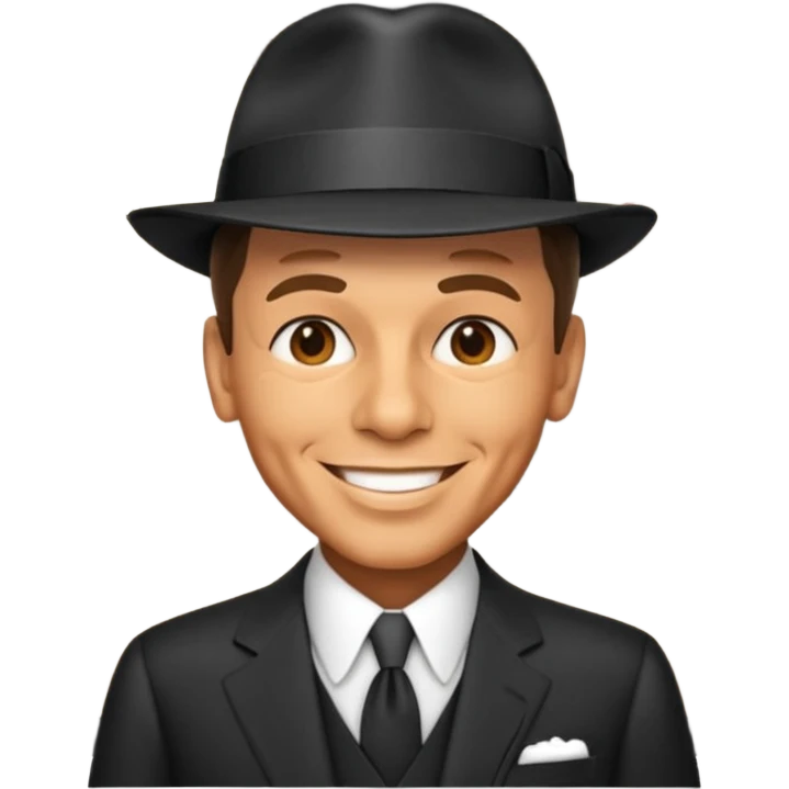 Frank sinatra emoji showing some data anlytics emoji