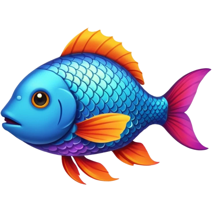 Fly high fish emoji