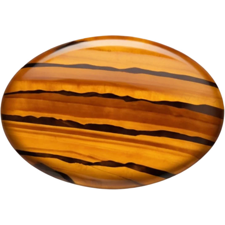 "Tiger's eye" chatoyant gemstone crystal brown and dark orange emoji