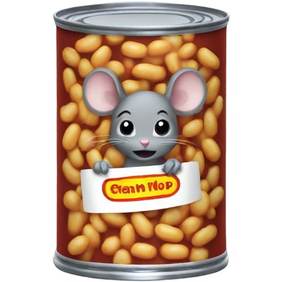 mouse in a can of baked beans emoji