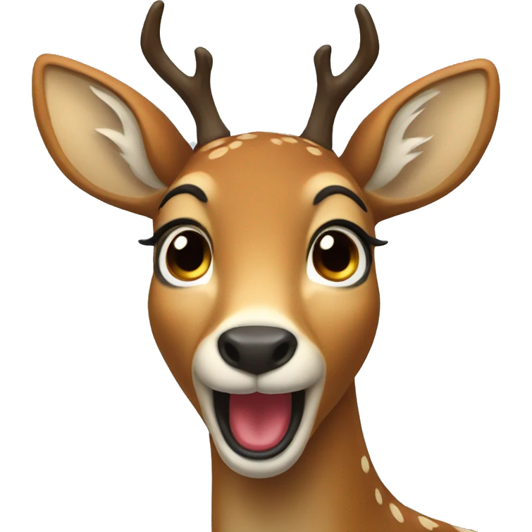 very excited deer emoji