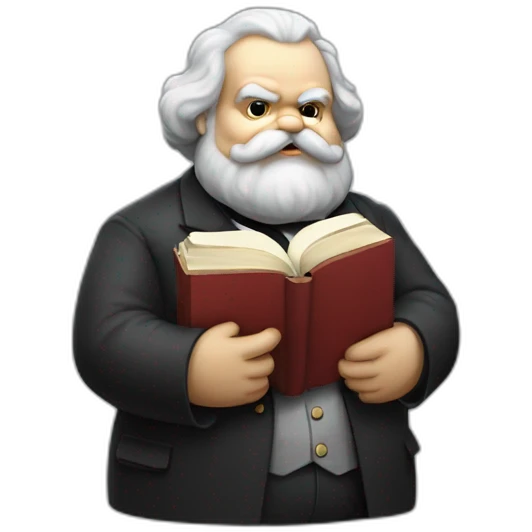 fat karl marx with a book in his hand emoji