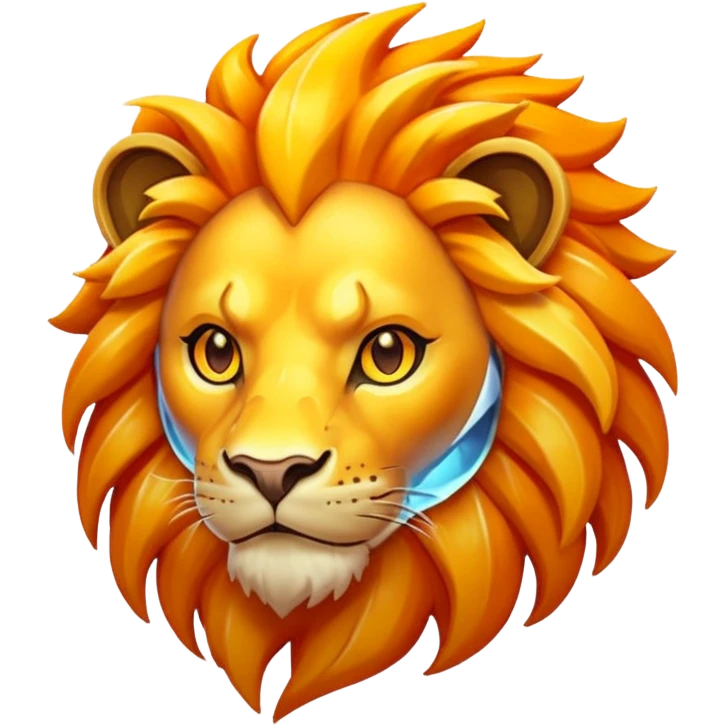 Pokemon legendary laranja and yellow crystal lion emoji