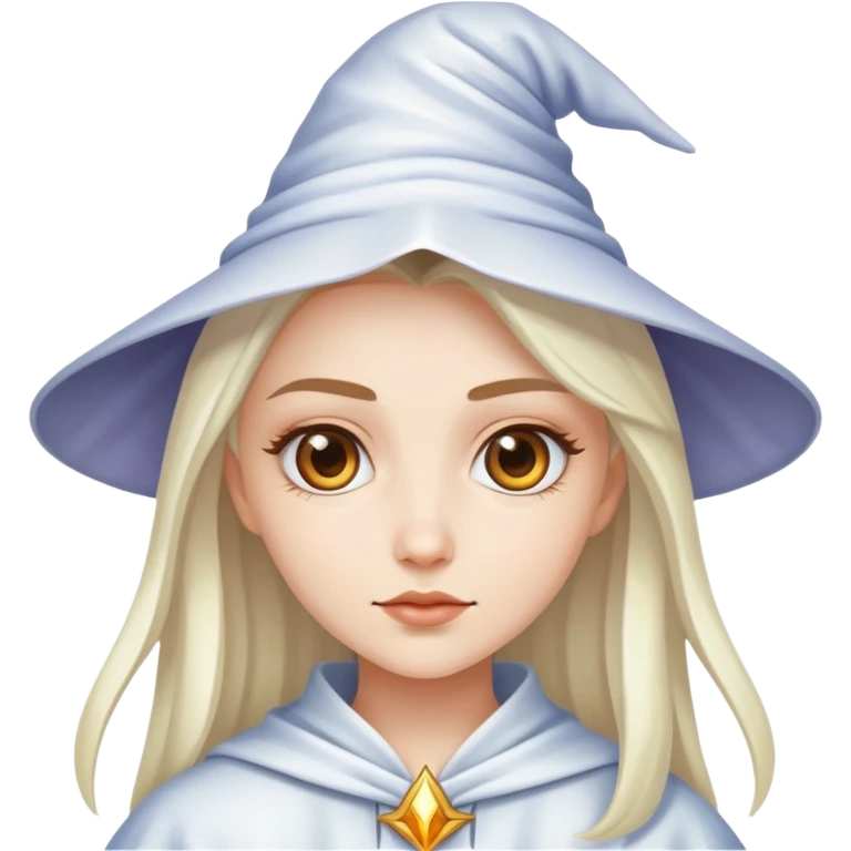 Pretty girl white wizard emoji