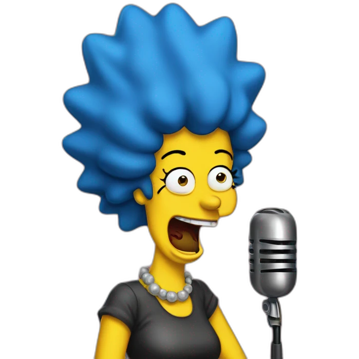 marge simpson metal singer emoji